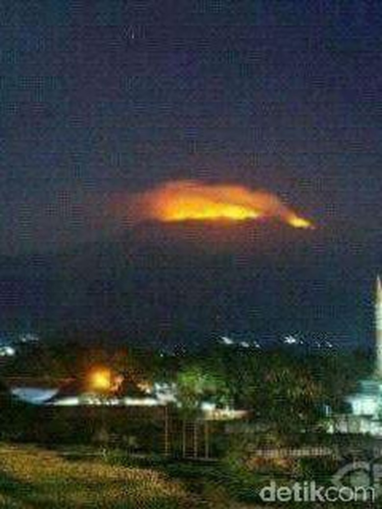 Kebakaran Hutan di Gunung Lawu, Kobaran Api Tampak Jelas 