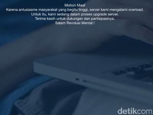 Antusiasme Masyarakat Tinggi, Situs Revolusi Mental Overload