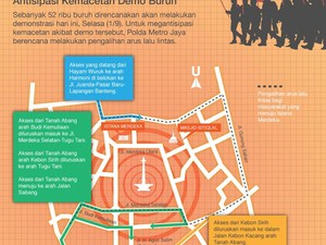 Begini Pengalihan Arus Lalin di Jakarta Antisipasi Demo Buruh Hari Ini