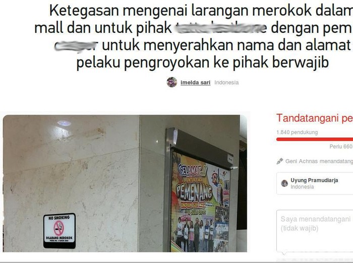 Perilaku Merokok di Dalam Mal Juga Dikeluhkan Pedagang Mangga Dua Square