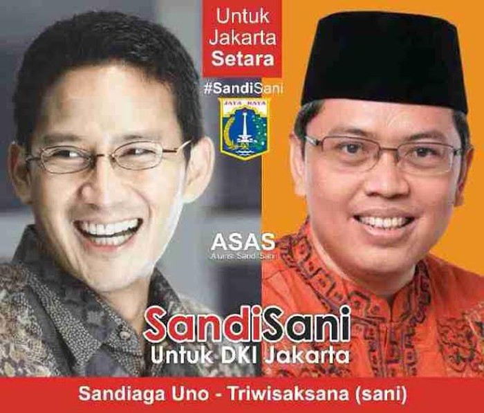 Beredar Poster Duet Sandi-Sani untuk Tantang Ahok di Pilgub DKI