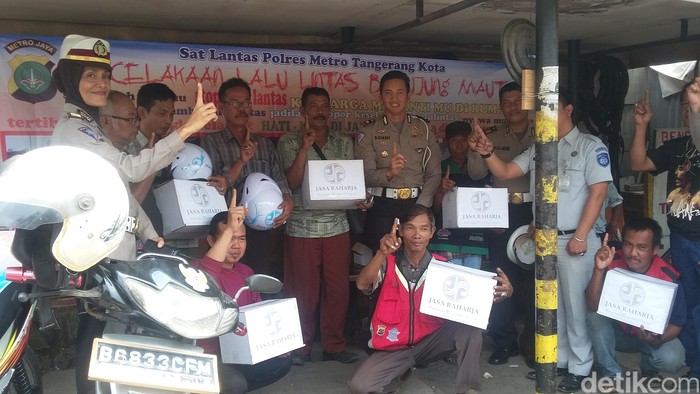 Rangkul Pengojek, Polantas Tangerang Imbau Opang Akur Sama Go-Jek