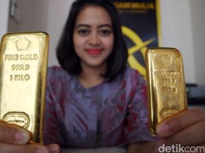 Harga Emas Antam Melonjak Rp 12.000/Gram