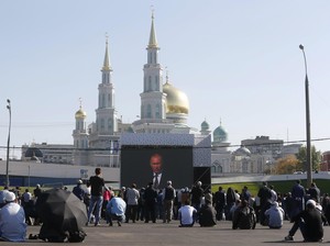 Putin, Erdogan dan Mahmoud Abbas Resmikan Masjid Terbesar Eropa di Rusia