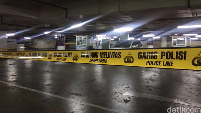 Lokasi Pembunuhan Petugas Secure Parking di Sency Digaris Polisi