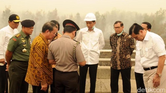 Presiden Jokowi Perintahkan Zeni TNI AD untuk Tangani Kebakaran Hutan