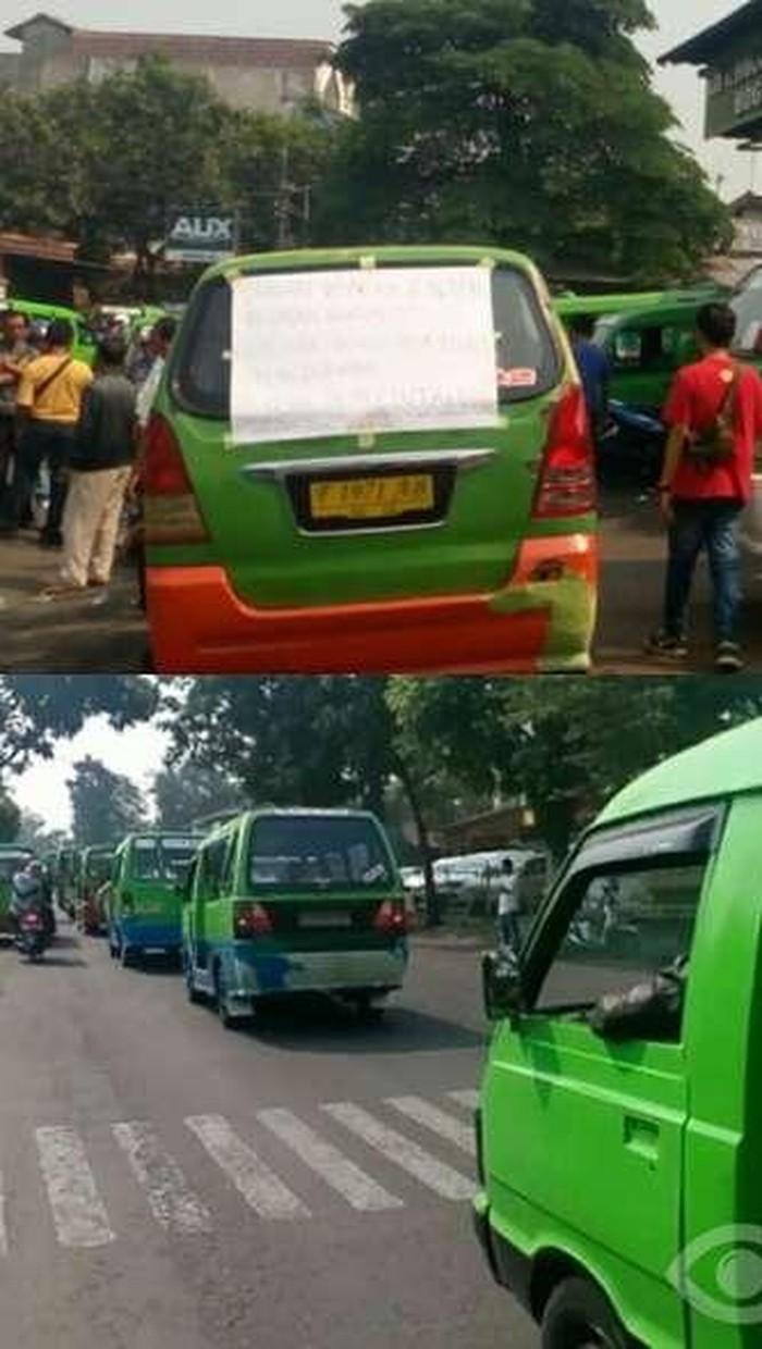 Ratusan Angkot di Bogor Mogok, Penumpang Terlantar