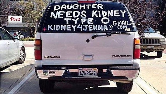 Cari Donor Ginjal untuk Putrinya, Ibu Ini Tulis Pesan di Mobil
