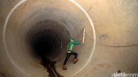 Sodetan akan dibangun di bawah tanah dengan kedalaman 14 meter. Terowongan ini menggunakan pipa berdiameter 3,5 meter dengan ketebalan 25 cm. Terowongan berada persis di bawah sepanjang Jalan Otista III. (Rachman Haryanto/detikcom)