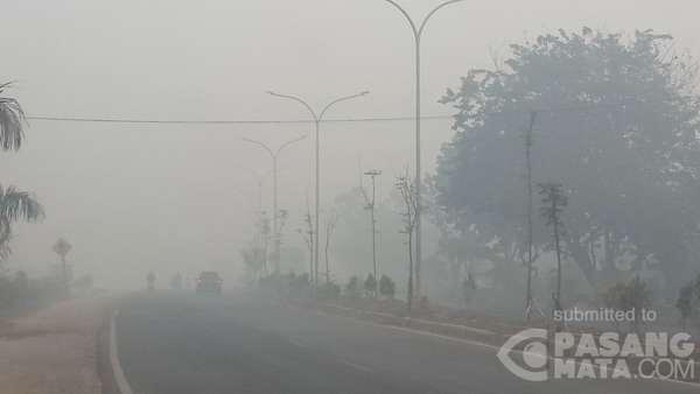 Pagi ini Kabut Asap di Palembang Tebal, Jarak Pandang di Bawah 100 Meter