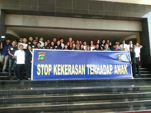 Polisi Gandeng Artis Ibu Kota Deklarasikan Stop Kekerasan Anak