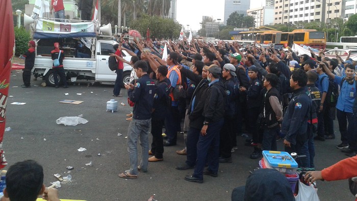 Usai Ditemui Perwakilan DPR, Massa Pekerja Jalan Tol Bubar