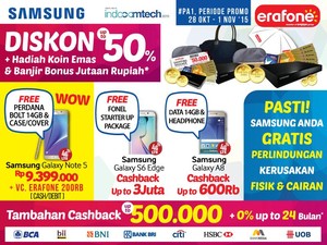 Berebut Diskon 50% di Booth Samsung-Erafone Indocomtech 2015