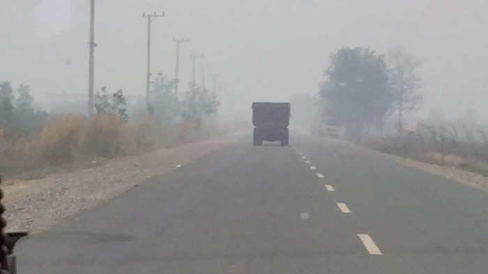 Begini Kondisi Banjarmasin Saat Kabut Asap Menipis Sore Ini