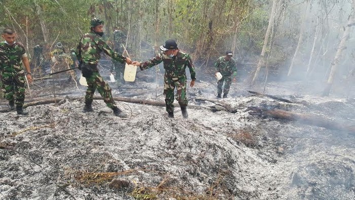 Kebakaran Lahan, Kodam Pattimura Evakuasi Suku Terasing di Seram Utara