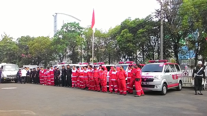 JK Lepas 630 Anggota PMI untuk Bantu Korban Asap