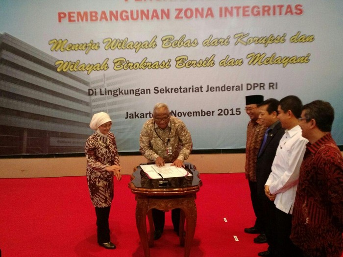 KPK Jadi Saksi Pencanangan Wilayah Bebas Korupsi di DPR