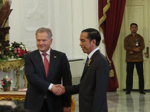 Presiden Jokowi Terima Kunjungan Kehormatan Presiden Finlandia di Istana