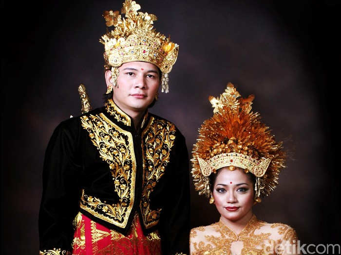 Pakaian pengantin adat Bali.detikfoto/dikhy sasra