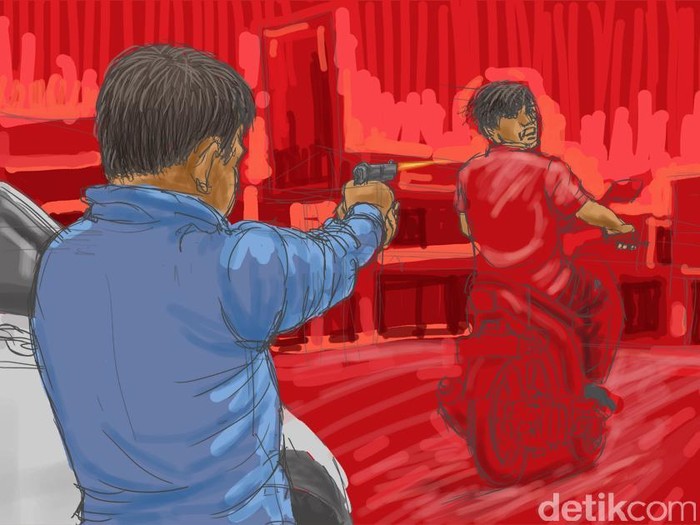 ilustrasi penembakan Cibinong