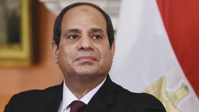 Egypts President Abdel Fattah al-Sisi listens during a news conference with Britains Prime Minister David Cameron at Number 10 Downing Street in London, Britain, November 5, 2015. Cameron said on Thursday Britain and Egypt were working closely on last weeks Russian plane crash in Sharm al Sheikh which killed all 224 onboard. REUTERS/Andy Rain/pool