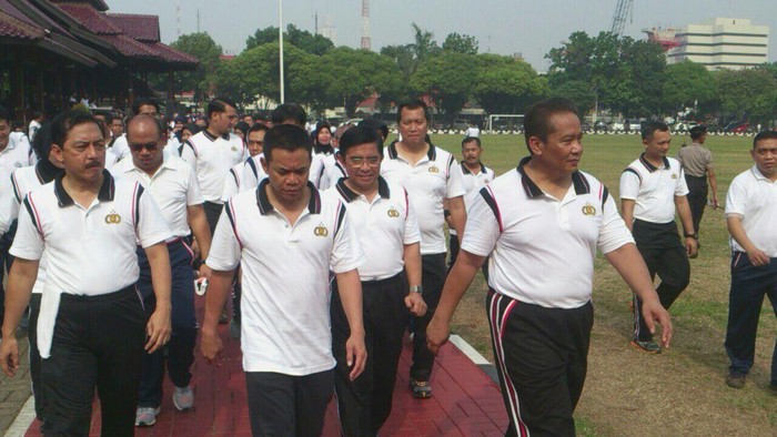 Kabareskrim Olahraga Bareng Penyidik, Jaga Kebugaran Agar Prima Tangani Kasus