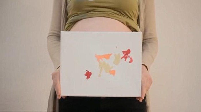 Yuk Ditengok! Janin-janin Aktif Ini Bisa Melukis dari dalam Rahim Ibunya