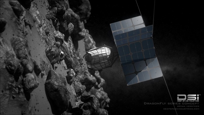 Ilustrasi menambang asteroid. Foto: Deep Space Industries Ilustrasi menambang asteroid. Foto: Deep Space Industries