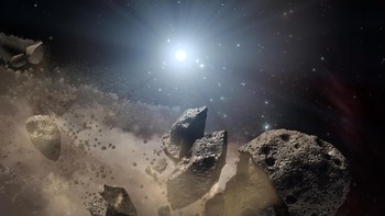 5. Asteroid 163348 (2002 NN4) yang berukuran 250-570 meter dijadwalkan melintasi Bumi pada 6 Juni 2020. Dengan kecepatan 40 ribu km/jam, asteroid ini akan mendekati Bumi dengan jarak 5,1 juta km. Foto: NASA