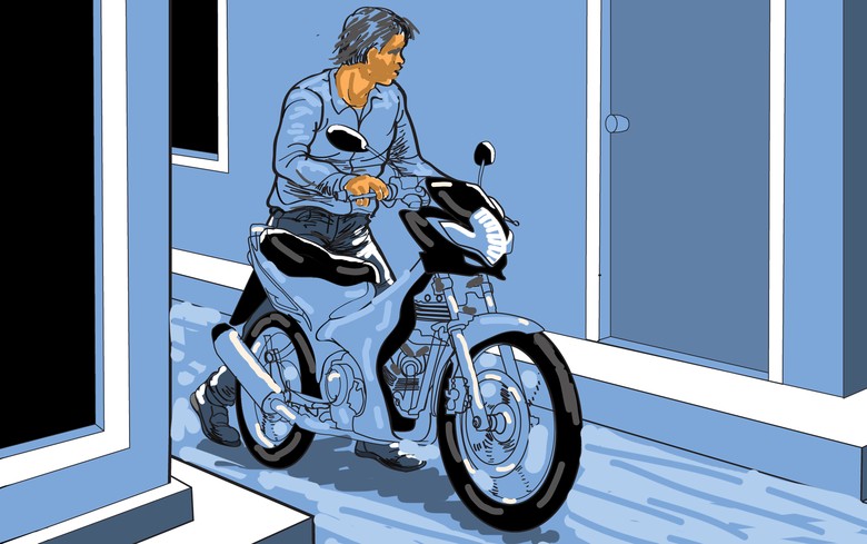 Ilustrasi pencurian motor Ilustrasi pencurian motor