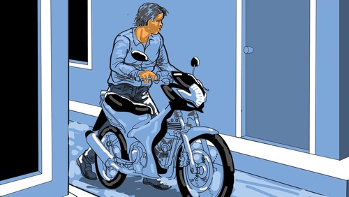Ilustrasi pencurian motor
