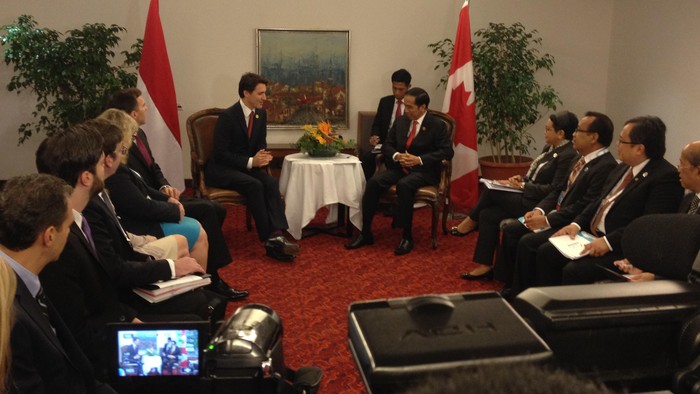 Sampaikan Duka Tragedi Paris, Jokowi dan PM Kanada Sepakat Perangi Terorisme