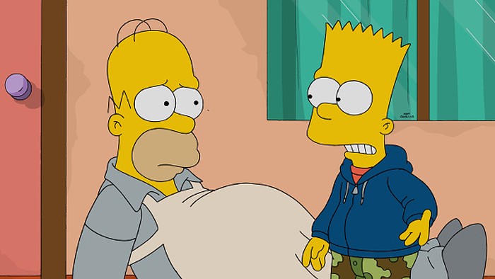 Homer Simpson THE SIMPSONS: Homer buys a smoker in the all-new Cue Detective episode of THE SIMPSONS airing Sunday, Oct. 4 (8:00-8:30 PM ET/PT) on FOX. (Photo by FOX via Getty Images)
