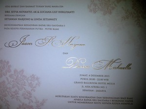 Ingat, Tak Perlu Bawa Kado ke Pernikahan Putri Novanto