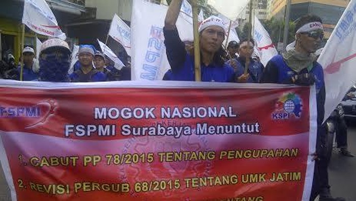 Puncak Aksi Mogok Kerja dan Unjuk Rasa Buruh Hari ini