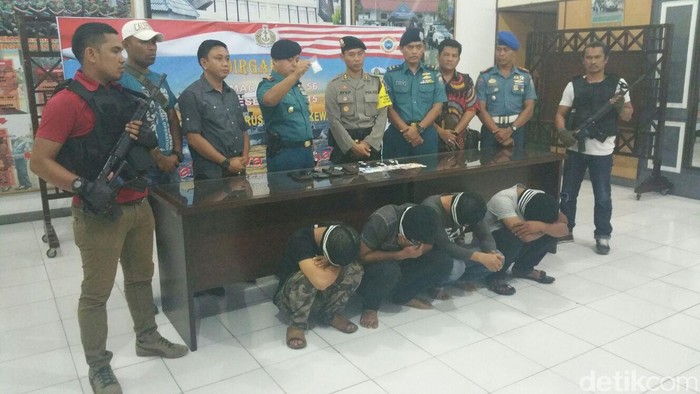 4 Pria Pengedar Sabu Ditangkap TNI AL di Tanjung Balai Sumut