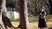 Song Seung Hun saat syuting drama berjudul Saimdang-The Herstory. Atmi Ahsani Yusron/detikHOT.