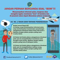 Soal Candaan Bom di Pesawat, Kemenhub Ingin Sanksi Bangkrut