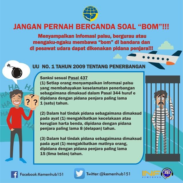 Awas! Bercanda Bawa Bom Seperti Penumpang AirAsia Bisa Dipenjara