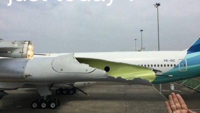 Diperbaiki, Satu Pesawat Garuda yang Terlibat Senggolan Kembali Beroperasi