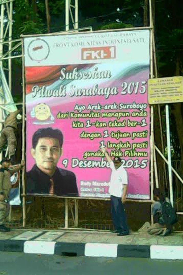 Jelang Masa Tenang Kampanye, Panwas Bersihkan APK Liar