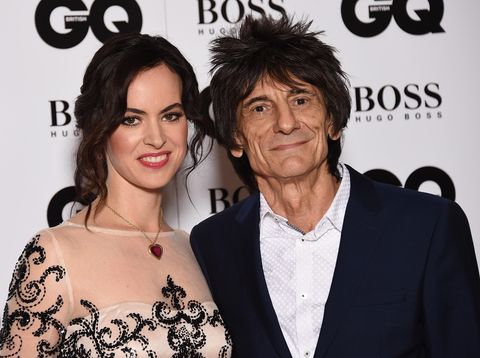 LONDON, ENGLAND - SEPTEMBER 08:  Ronnie Wood and wife Sally Humphreys attend the GQ Men Of The Year Awards at The Royal Opera House on September 8, 2015 in London, England.  (Photo by Gareth Cattermole/Getty Images)