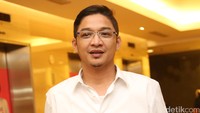 Vokalis band Ungu itu mengatakan, telah mempersiapkan nama untuk sang buah hati sejak tiga bulan yang lalu. Pool/Palevi S/detikFoto.