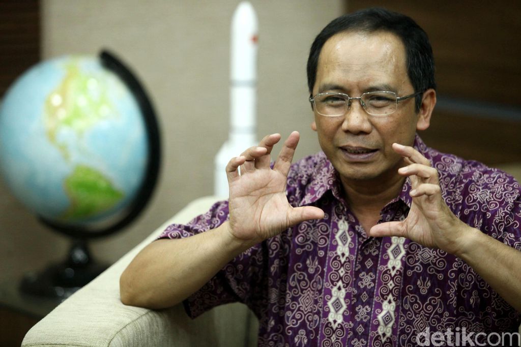 Kepala Lapan Thomas Djamaluddin Kepala Lembaga Penerbangan dan Antariksa Nasional (Lapan) Thomas Djamaluddin. Grandyos Zafna/detikcom.