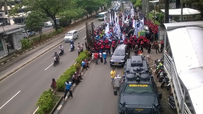 Ada Demo Buruh di KPK Minta Usut Papa Minta Saham, Lajur Lambat Ditutup