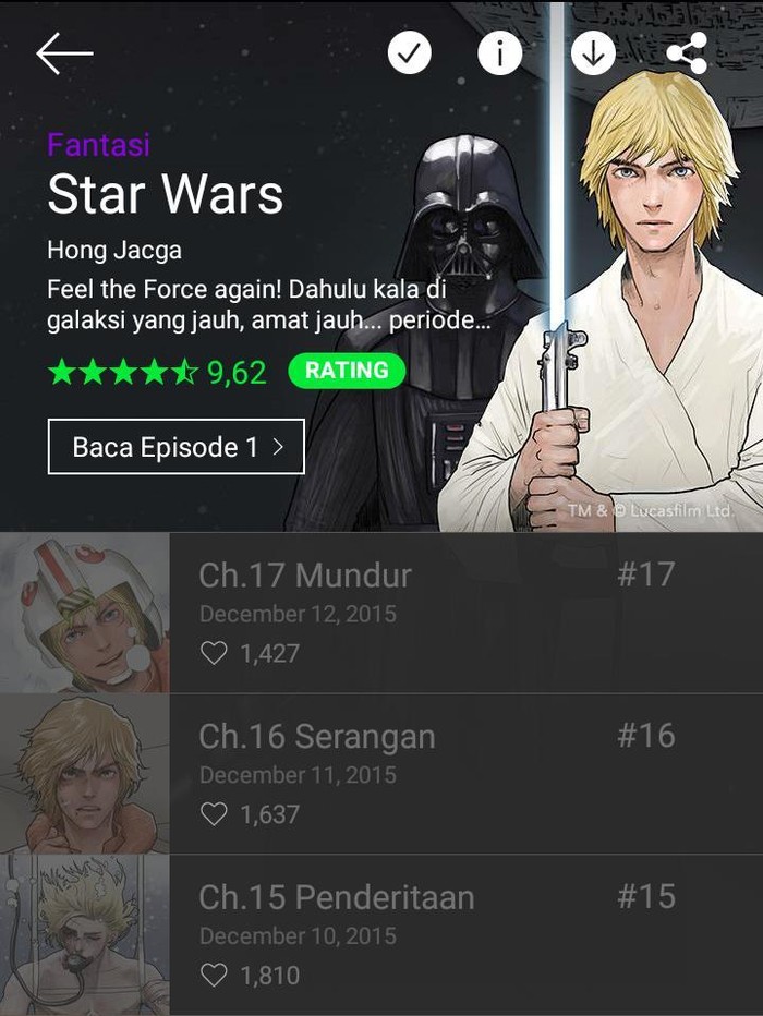 Menjaring Penggemar Baru Star Wars Lewat Webtoon dan Game