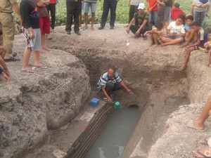 Melihat Parit dari Bata Merah Peninggalan Kerajaan Majapahit di Sidoarjo