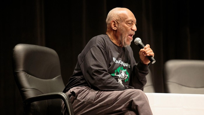 SELMA, AL - MAY 15:  Bill Cosby speaks to students at Selma High School as part of the Black Belt Community Foundations March for Education on May 15, 2015 in Selma, Alabama.  (Photo by David A. Smith/Getty Images)