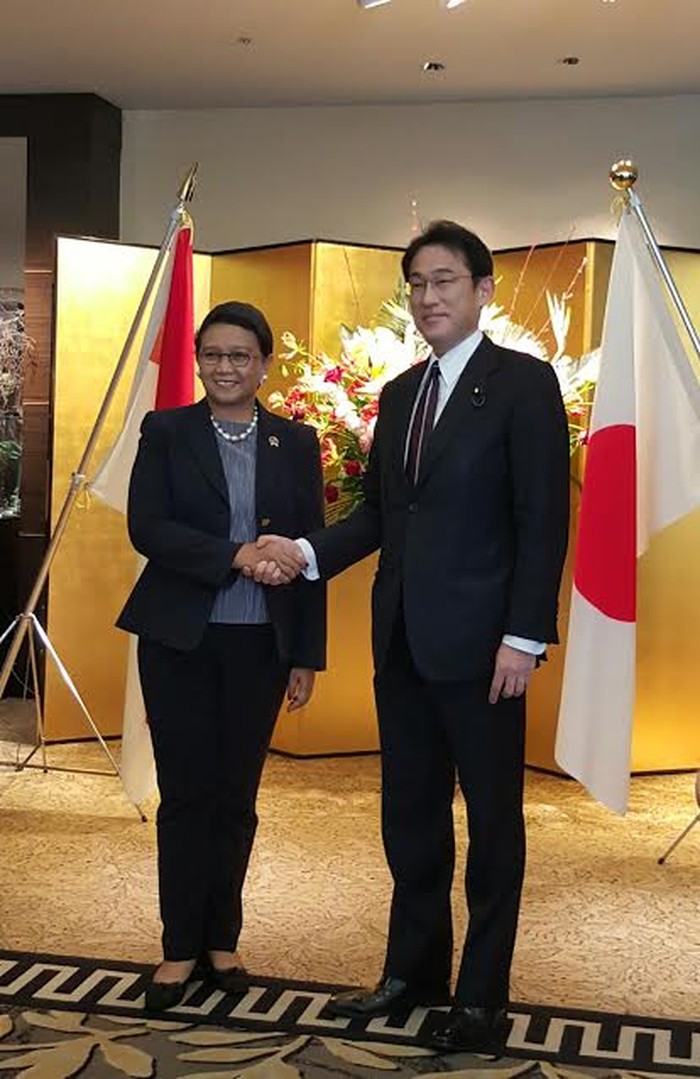Menlu Retno Temui Menlu Jepang di Tokyo