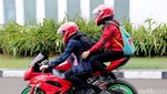 Brum! Asyiknya Natasha Wilona Dibonceng Stefan William Naik Moge
